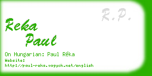 reka paul business card